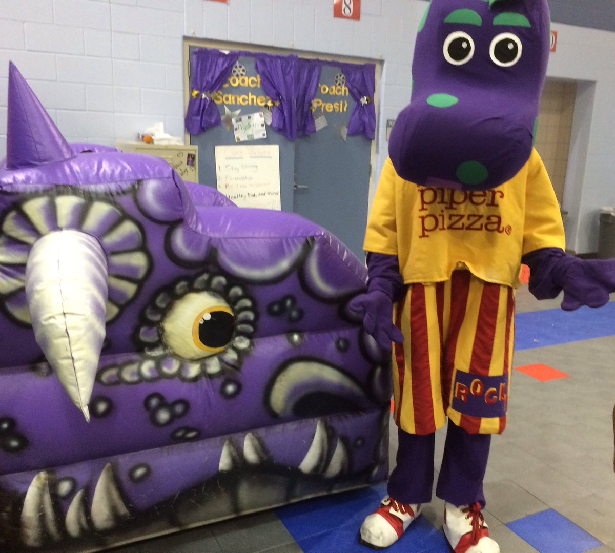 PeterpiperBarb's tweet photo. Rocky found a friend @KirkElementary spring carnival.  From 3-7p come out and support the school! https://t.co/kMbMcGwHgO