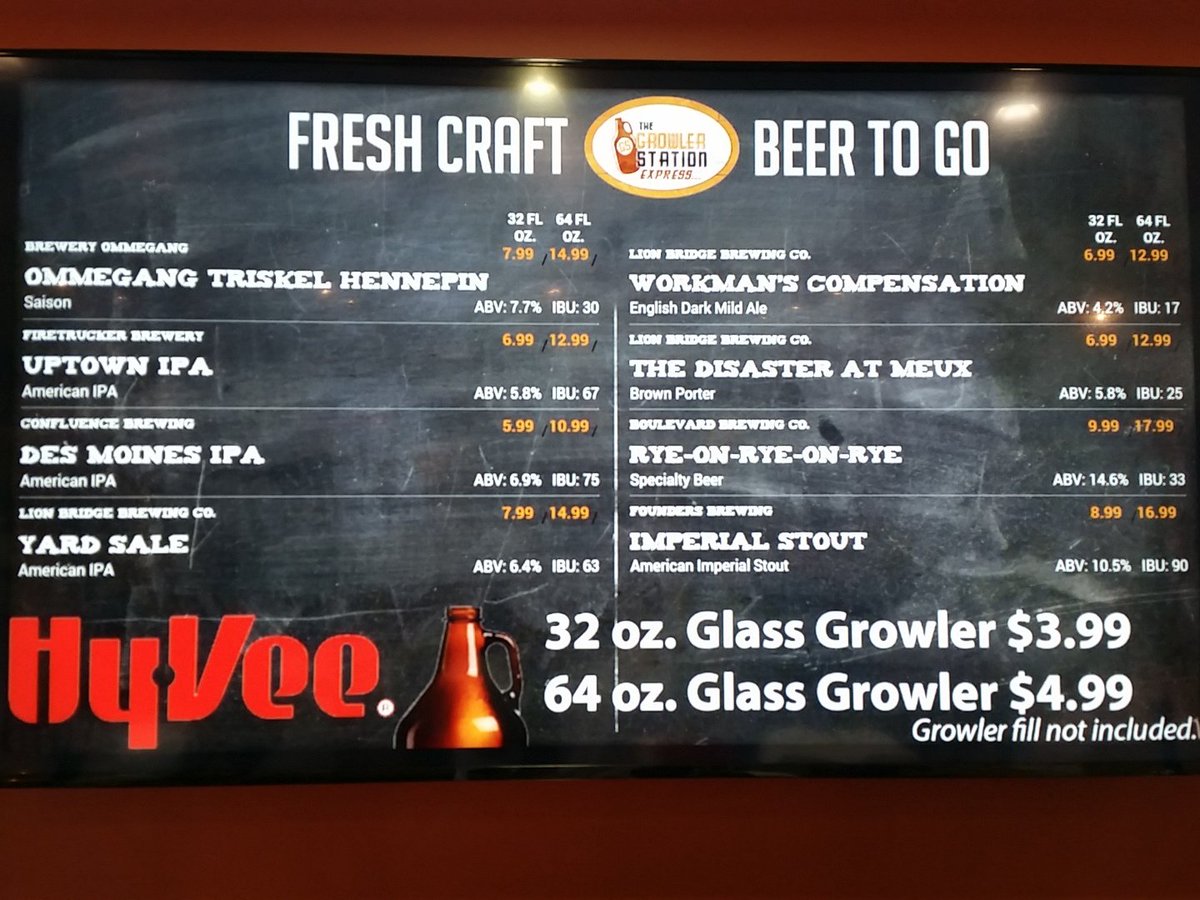 DSMbeerguy's tweet photo. @HyVeeFleur    Now on tap!  @FiretruckerBrew Uptown IPA, a nice 5.8%session IPA and @foundersbrewing Imperial Stout! https://t.co/ZhBacwdPci