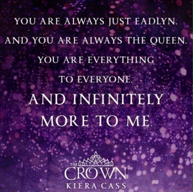 TheSelectionBR's tweet photo. "Você sempre é apenas a Eadlyn. E você sempre é a rainha. Você é tudo para todos, e infinitamente mais para mim." https://t.co/zEISKZtxzx