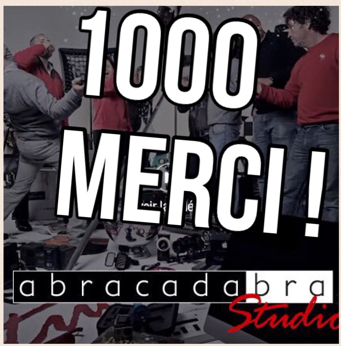 AbracadabraStud's tweet photo. Vous êtes désormais plus de 1000 à nous suivre sur Facebook, maintenant on se met à Twitter ! #merci https://t.co/O4PFifA5D9