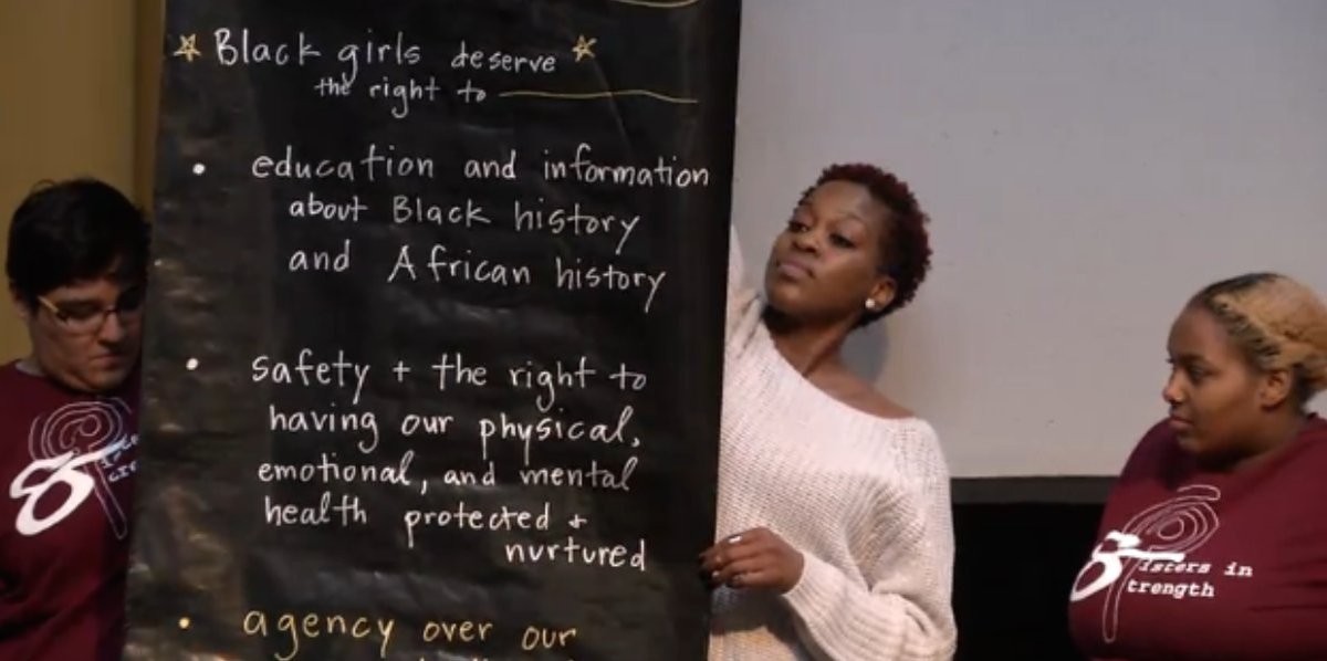 BlackGirlMvmt's tweet photo. @GGENYC is presenting the Black Girl Declaration of Freedom &amp; Humanity. https://t.co/rb5IH78KWe
