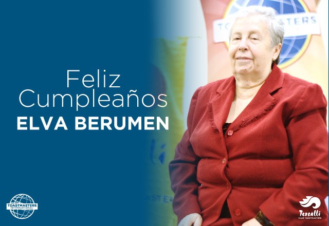 TTeocalli's tweet photo. Hoy es cumpleaños de una gran Toastmaster, llena de sabiduría y vivencias ELVA BERUMEN #SoyToastmasters https://t.co/lAggRomIbD