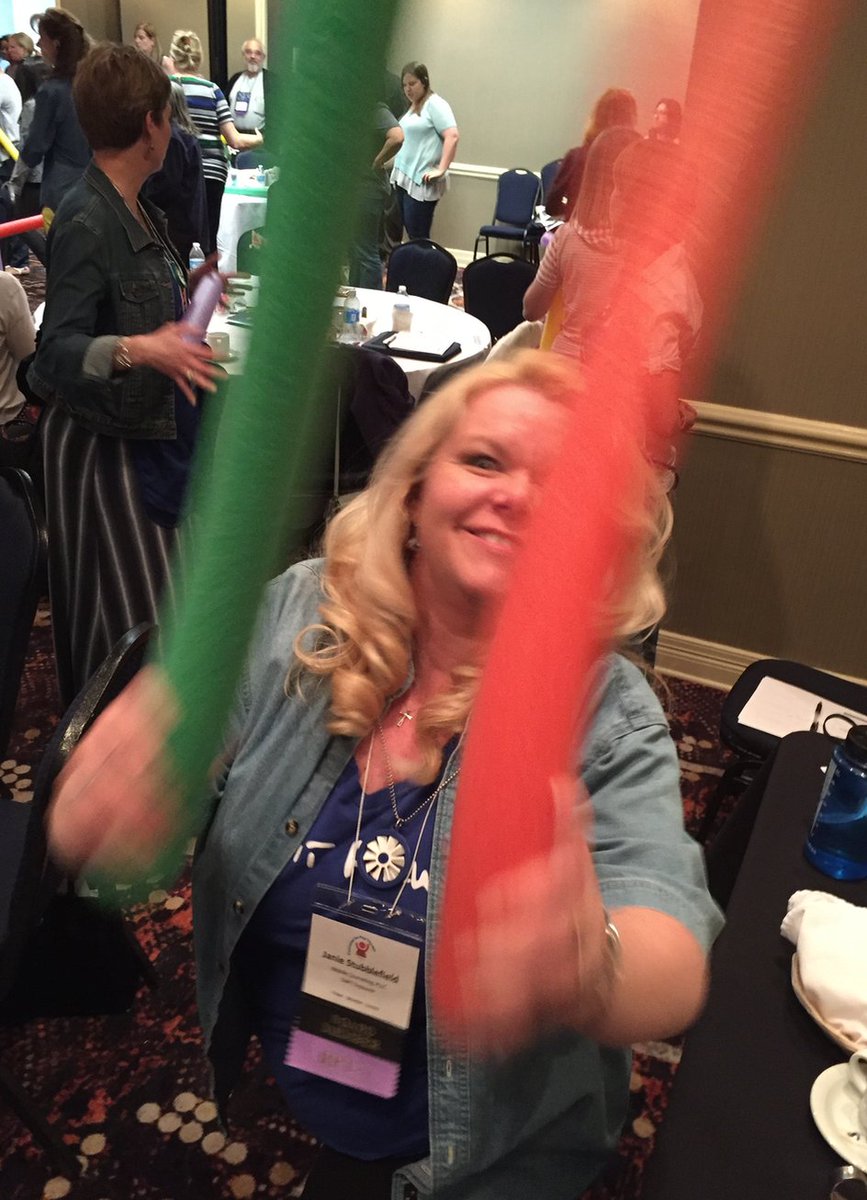 TXAPT's tweet photo. Play therapists who sword fight together... Thank you #LisaDion!! #TxAPT2016 https://t.co/C3ogiYFFGc