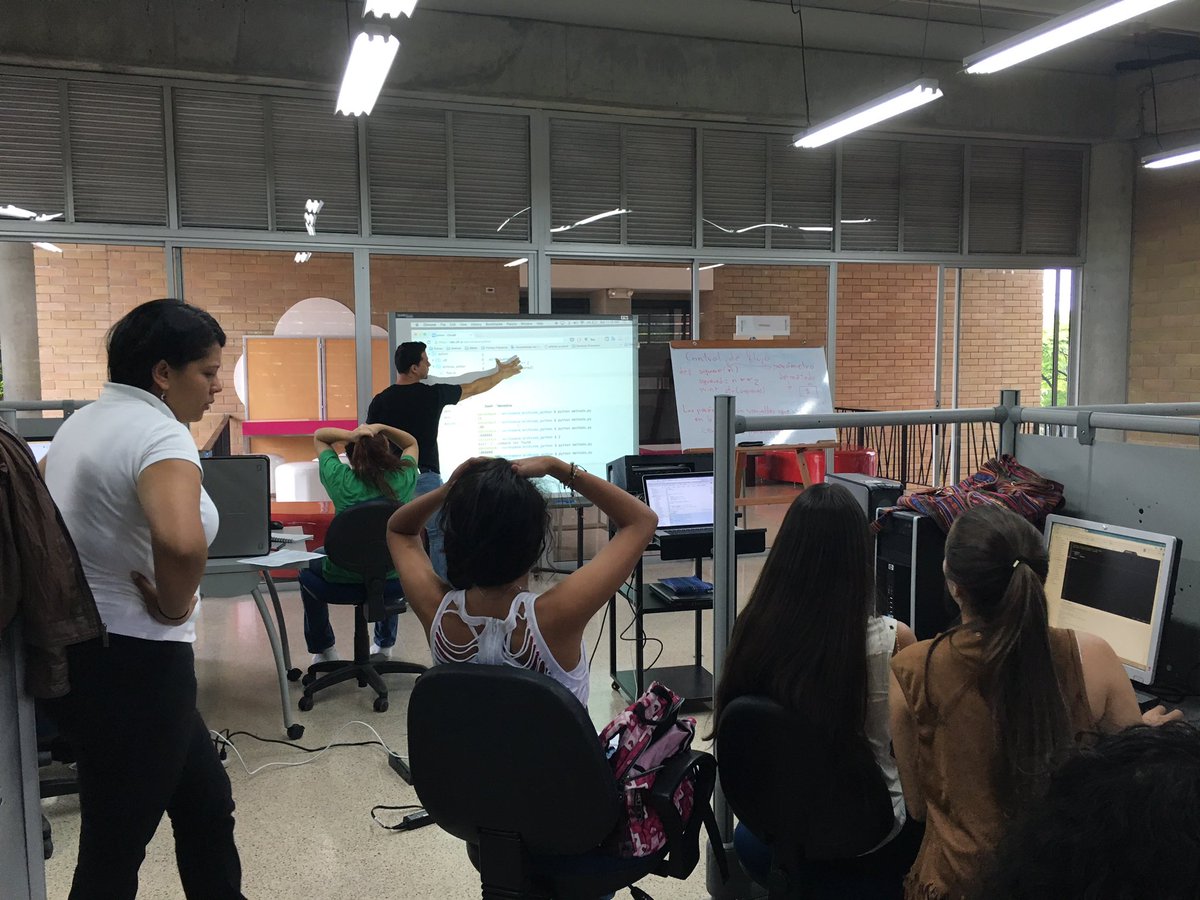 pyladiesmed's tweet photo. Very excited about how fast these girls learn in the third class!!! @pyladies #python https://t.co/sShWMGPZ3N