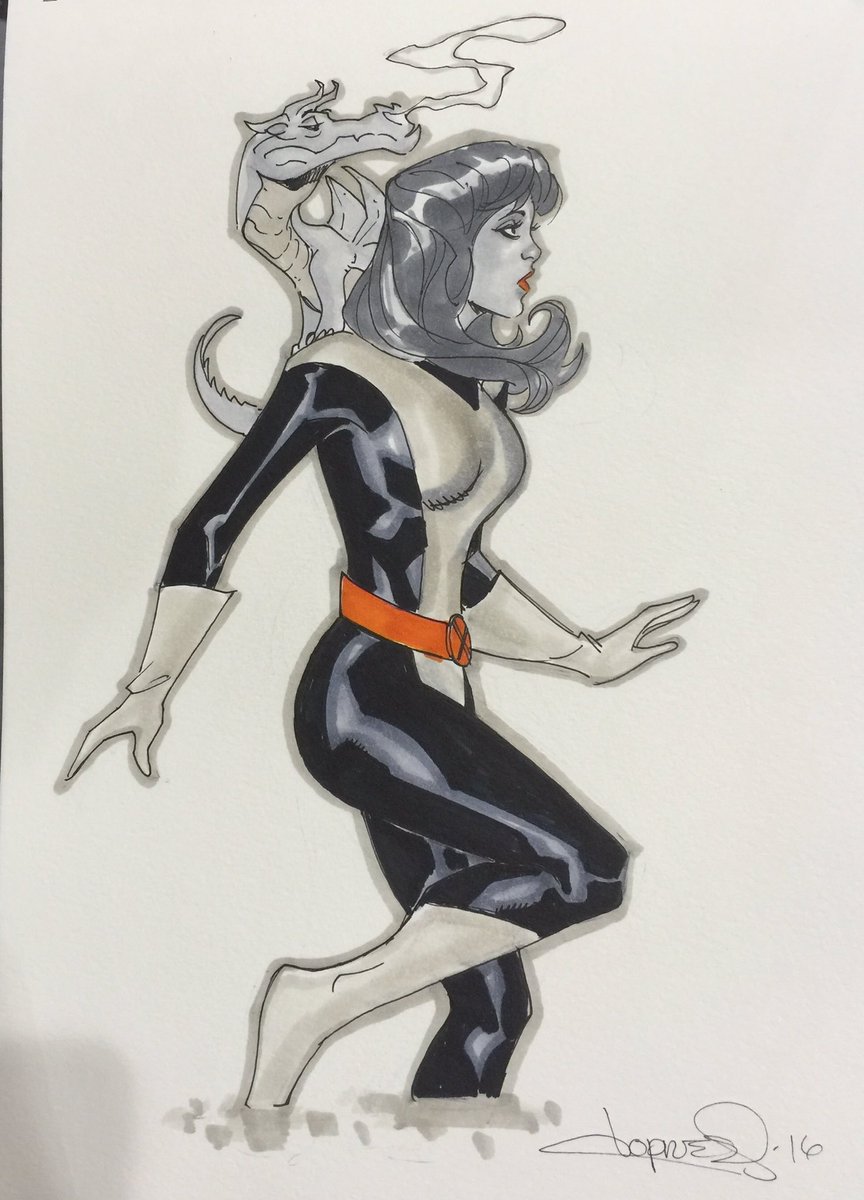 My new Kitty Pryde sketch by Aaron Lopresti #eccc2016