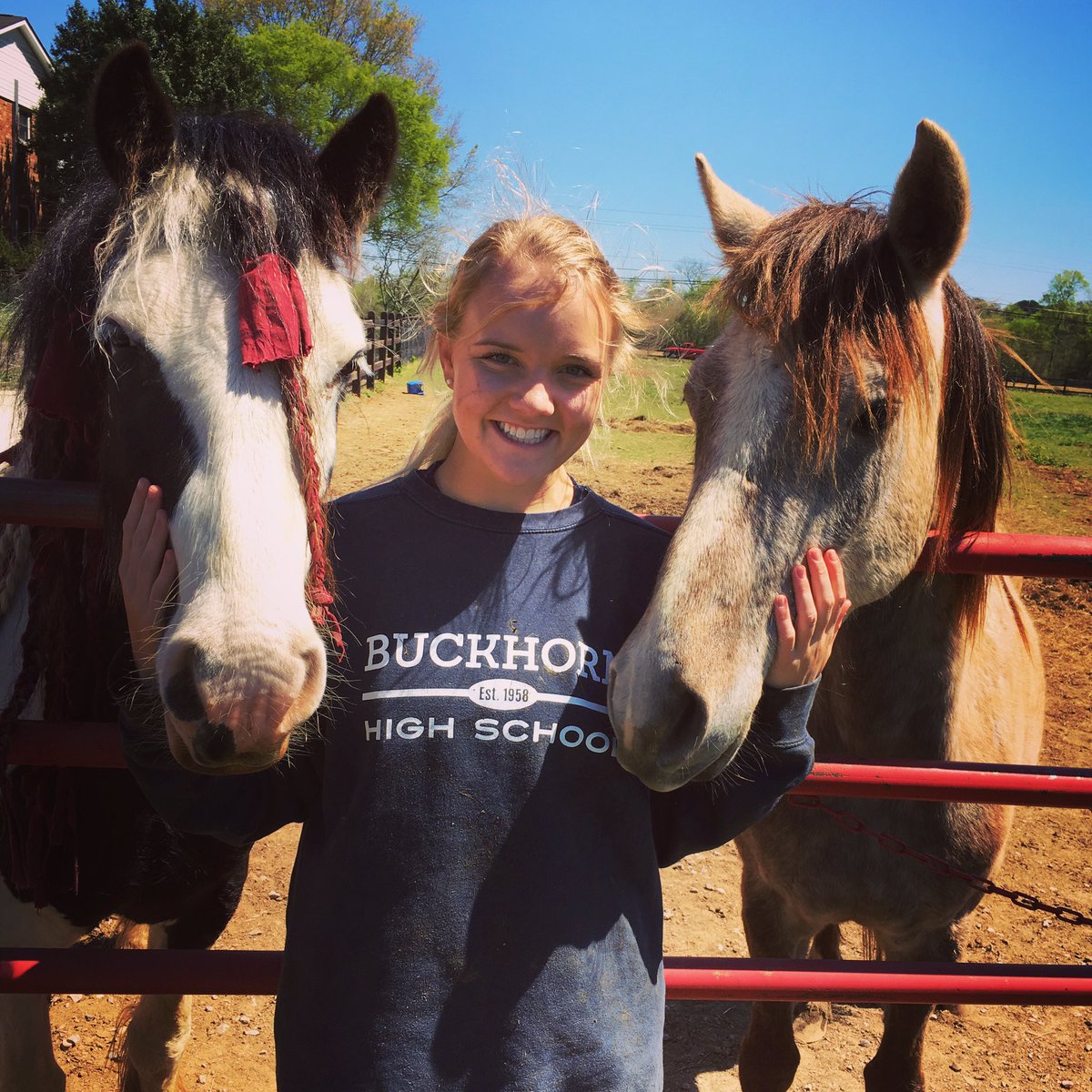 parkerr_elaine's tweet photo. Fun day working at Victory Alliance Ranch with NHS! @buckhorn_high https://t.co/CYbv7iQYwM