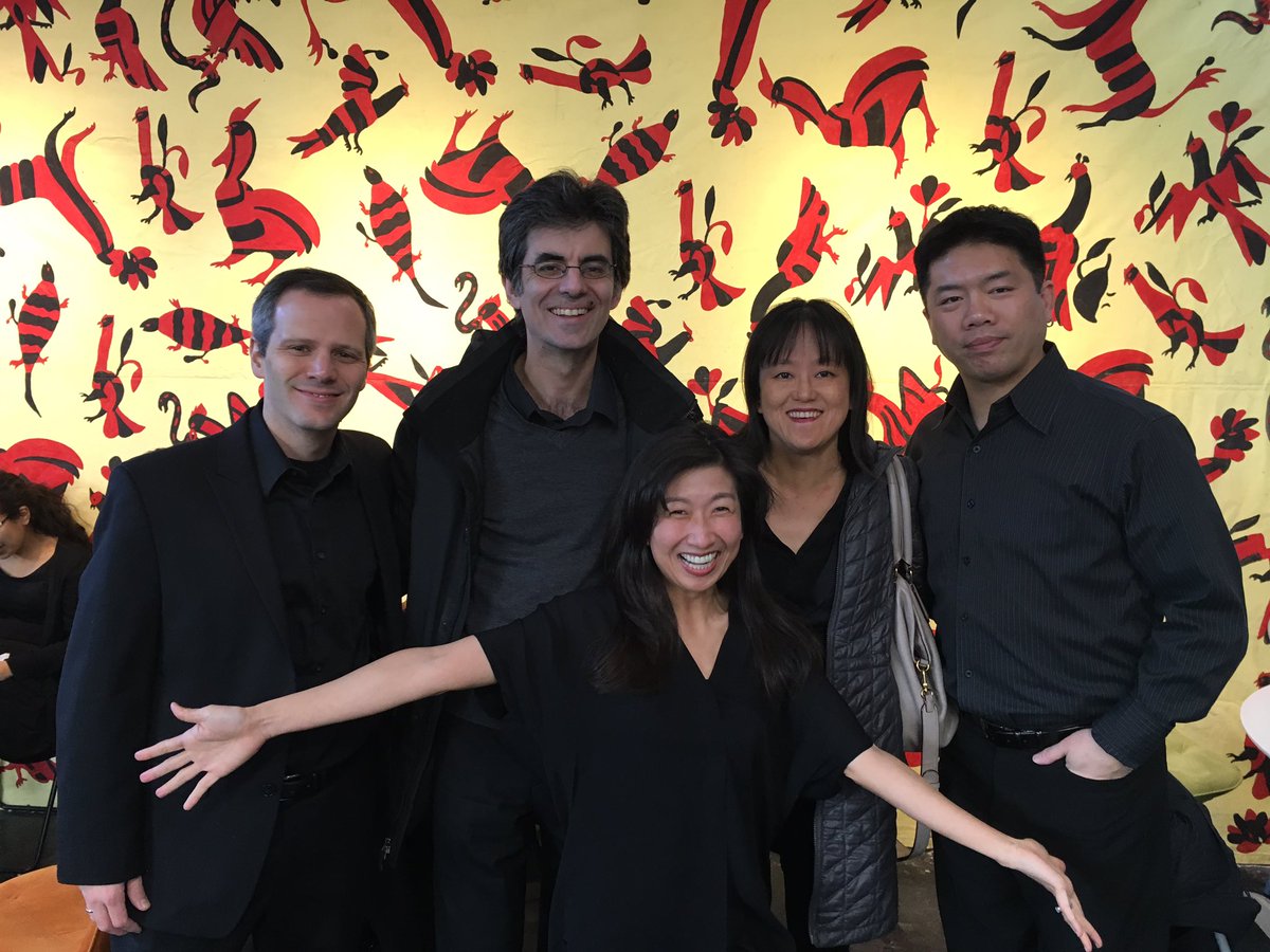 MarloGaal's tweet photo. The Avalon Quartet ❤️s People's Too. And we ❤️them! @PeoplesMusicSch #musichack2016 https://t.co/QzYURs31hf