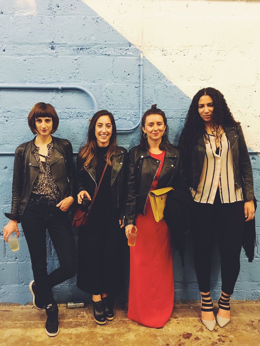kathacot's tweet photo. Line em up, tho. Hangs at #thebeastsofengland last night. #leatherjacketgang #girlsquad #ladyboss https://t.co/OaNTuY7GUj