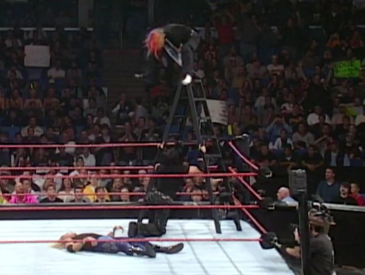 ClubWWE's tweet photo. #WWERivalries spotlights pioneers of the #TagTeamLadderMatch RIGHT NOW only on @WWENetwork! https://t.co/LA9dZzBFTe https://t.co/FKP3j2onxn