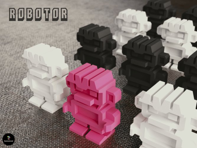 pinshape's tweet photo. We <3 Robots! Print one...or more! Design by @castomized https://t.co/CJBhWmDryD #3dprinting #3ddesign #3drobots https://t.co/hmzeqNGRve