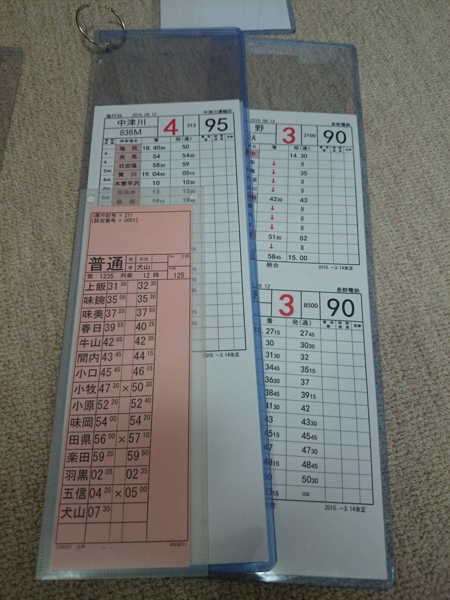 名鉄スタフは小さめだから持ち運びしやすいけど JR東海スタフは大きい