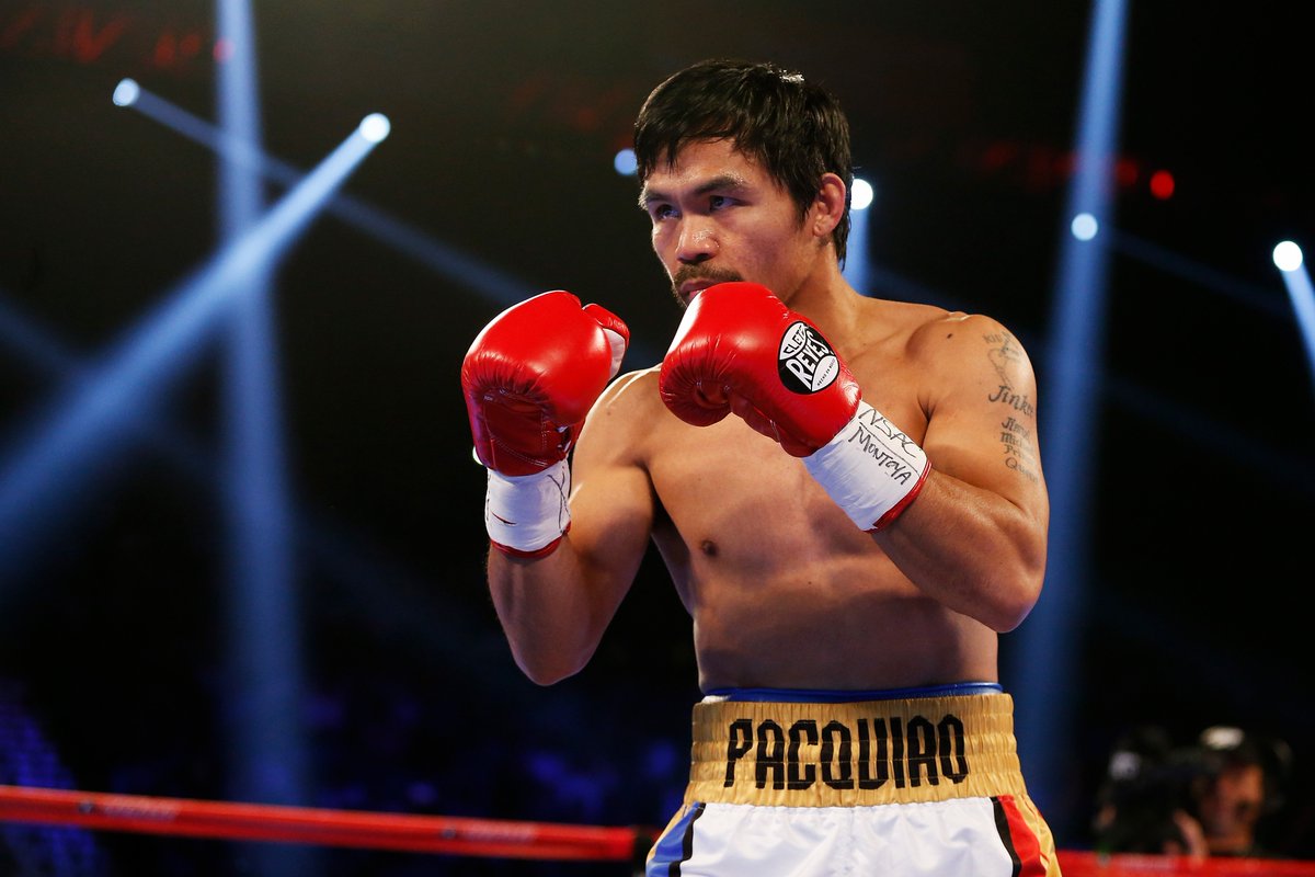 BleacherReport's tweet photo. Manny Pacquiao defeats Timothy Bradley by unanimous decision #PacBradley https://t.co/O4KQO7FcnN
