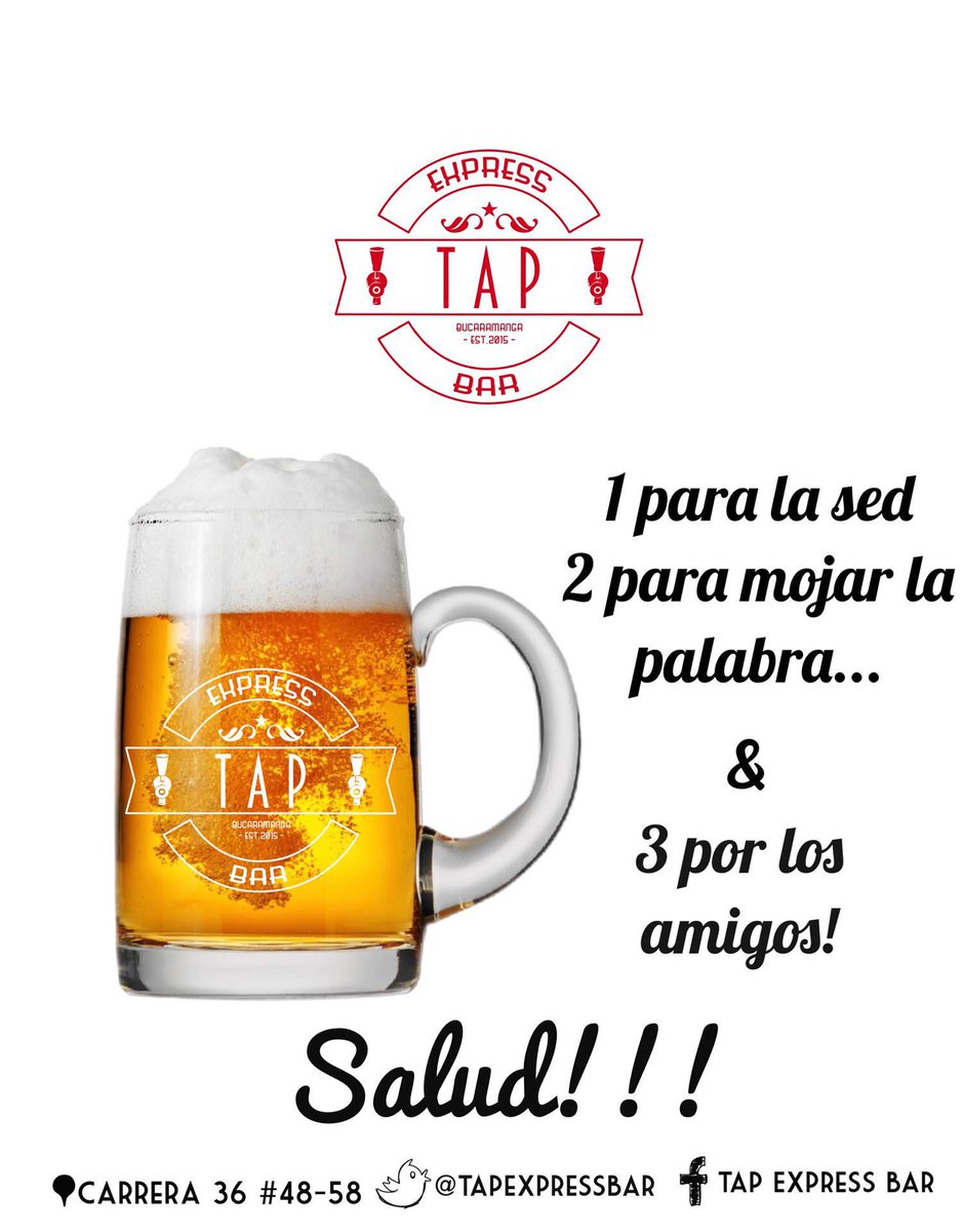 Tapexpressbar's tweet photo. ¡Salud por los amigos! #cheers #beer #BeerDay #TapExpressBar #Bucaramanga #Amigos https://t.co/sobyq3tmuw