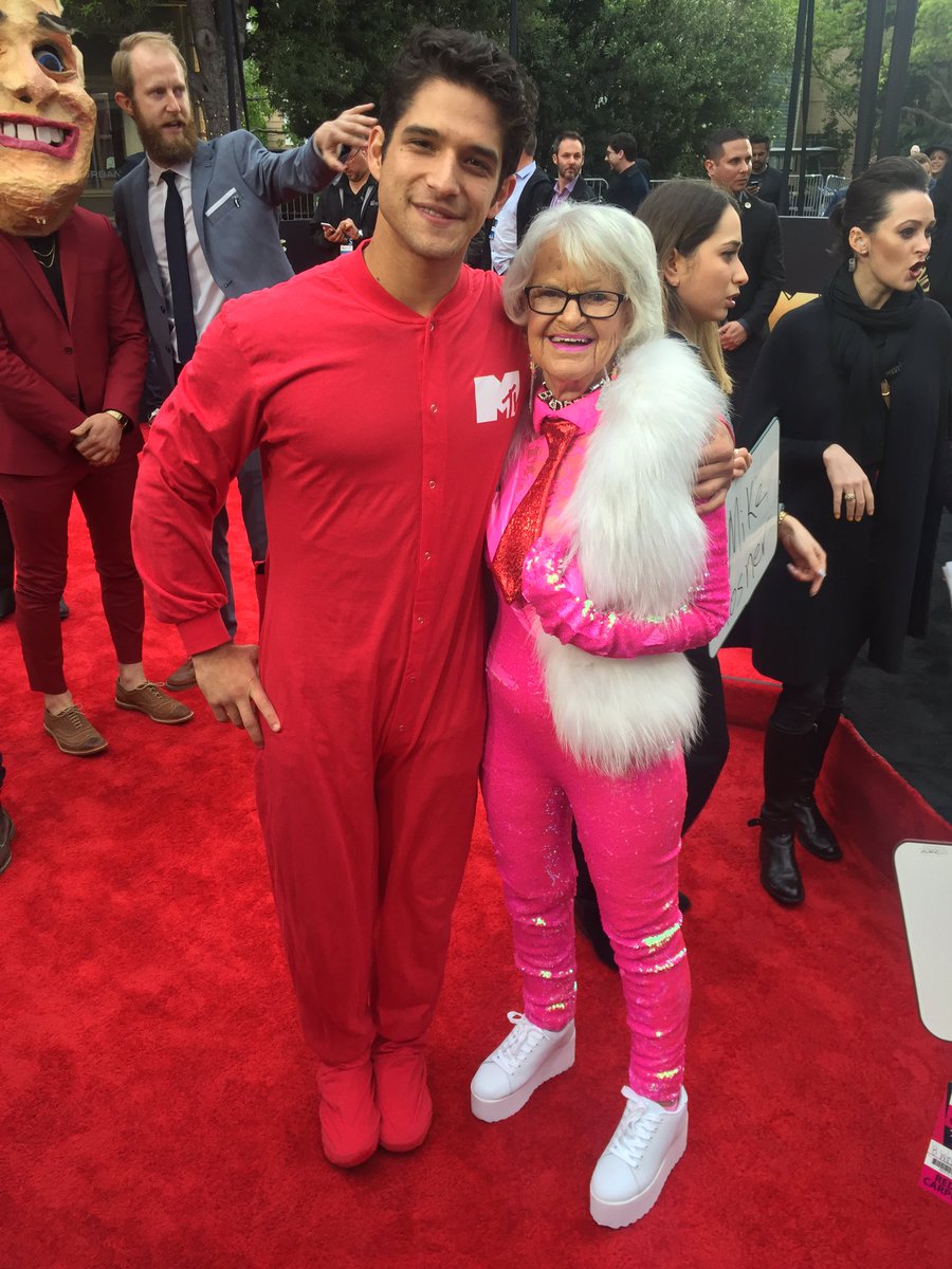 MTV's tweet photo. SPOTTED: @tylergposey and @baddiewinkle on the #MovieAwards red carpet 😍😍😍 https://t.co/GW4EnIEbgj