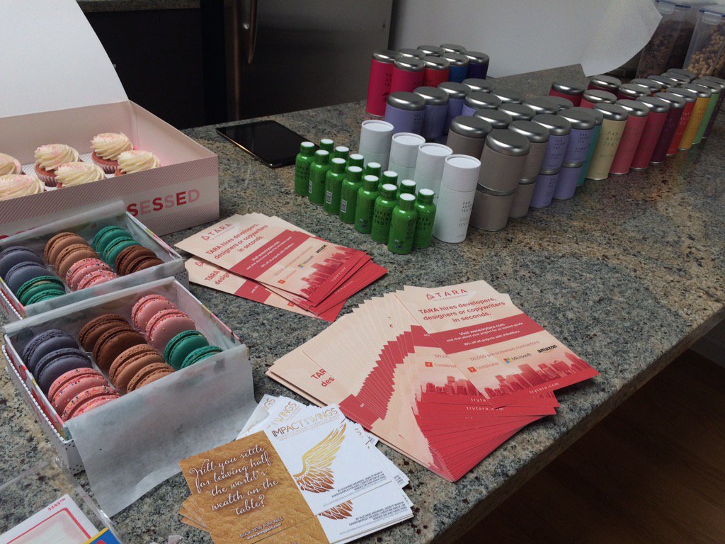 Thnx for inviting me to speak <a href="/IamSoGal/">SoGal Foundation</a> SF launch party. Great convo w founders of <a href="/ParAvionTea/">Par Avion Tea</a> <a href="/wingpact/">Wingpact</a> and Tara.