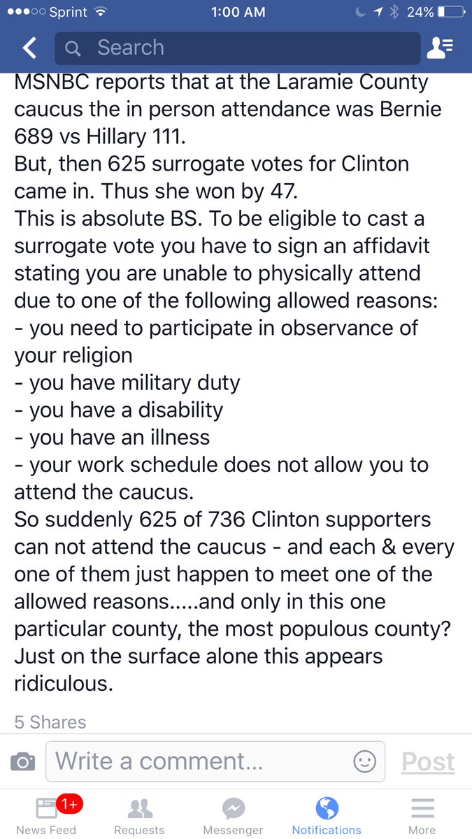 ThisIsWhatsThis's tweet photo. Bernie won big in Wyoming today, but Clinton's campaign pulled numerous underhanded and likely illegal stunts. https://t.co/1SUV03HP6V