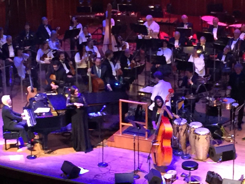 LNOrchestra's tweet photo. LN Freshman Samara Kpedi performing with @PinkMartiniBand and the @ISOmusicians. #LTpride @ltgoodnews https://t.co/7PWNQdwiBn