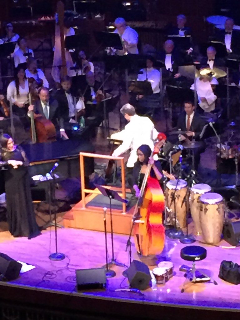 LNOrchestra's tweet photo. LN Freshman Samara Kpedi performing with @PinkMartiniBand and the @ISOmusicians. #LTpride @ltgoodnews https://t.co/7PWNQdwiBn