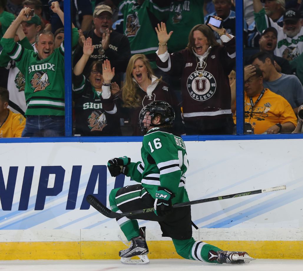 North Dakota is back on top!

UND dominates No. 1 Quinnipiac 5-1 to win 8th national title and first in 16 years.