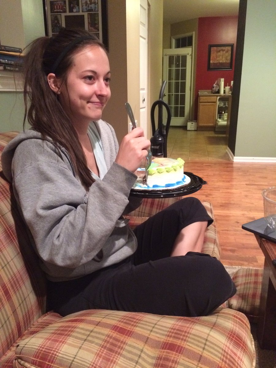 InvictusTeaches's tweet photo. We got @JPfetz4 going Man vs. food here with this Dairy Queen ice cream cake #WillSheWin https://t.co/snzfYrykIl