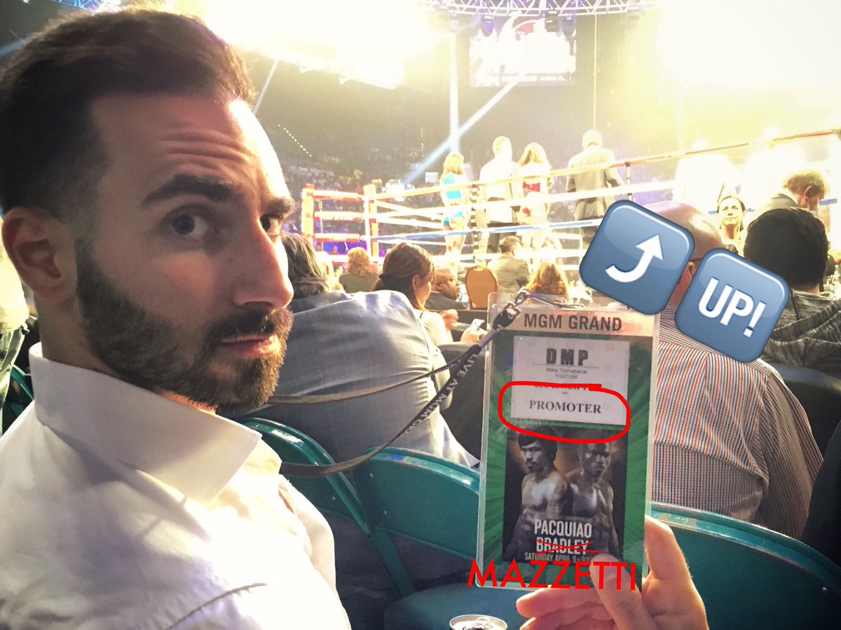 BroScienceLife's tweet photo. My dream of becoming a promoter finally came true. 🔌 #MazzettiPacquiao #GetBox @trboxing https://t.co/Q6DhdVtqtJ