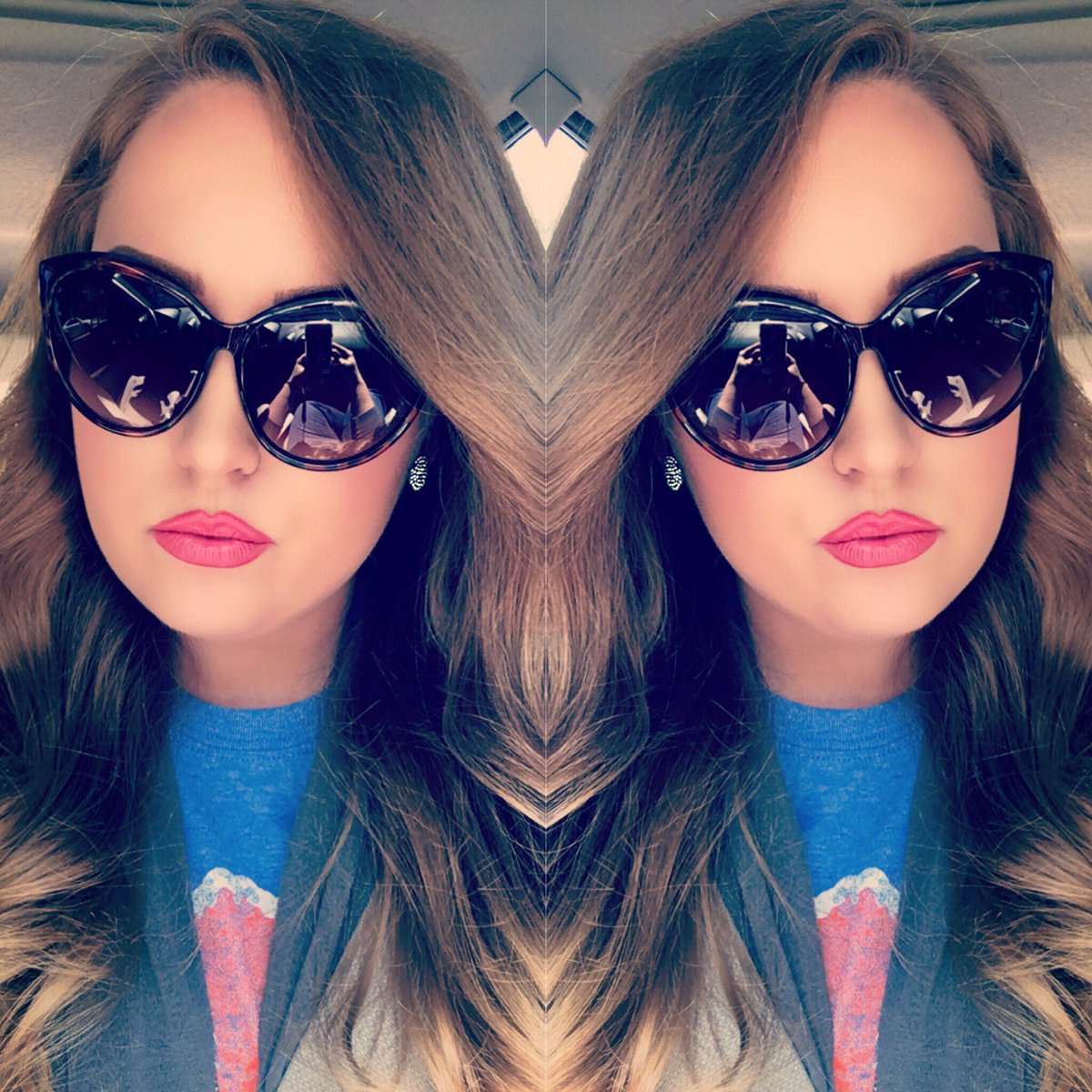 hayleecsteele's tweet photo. @NyxCosmetics Soft Matte Lip in Antwerp on the lips. Sunglasses from @hm 😎 https://t.co/r6rTP0sCNk