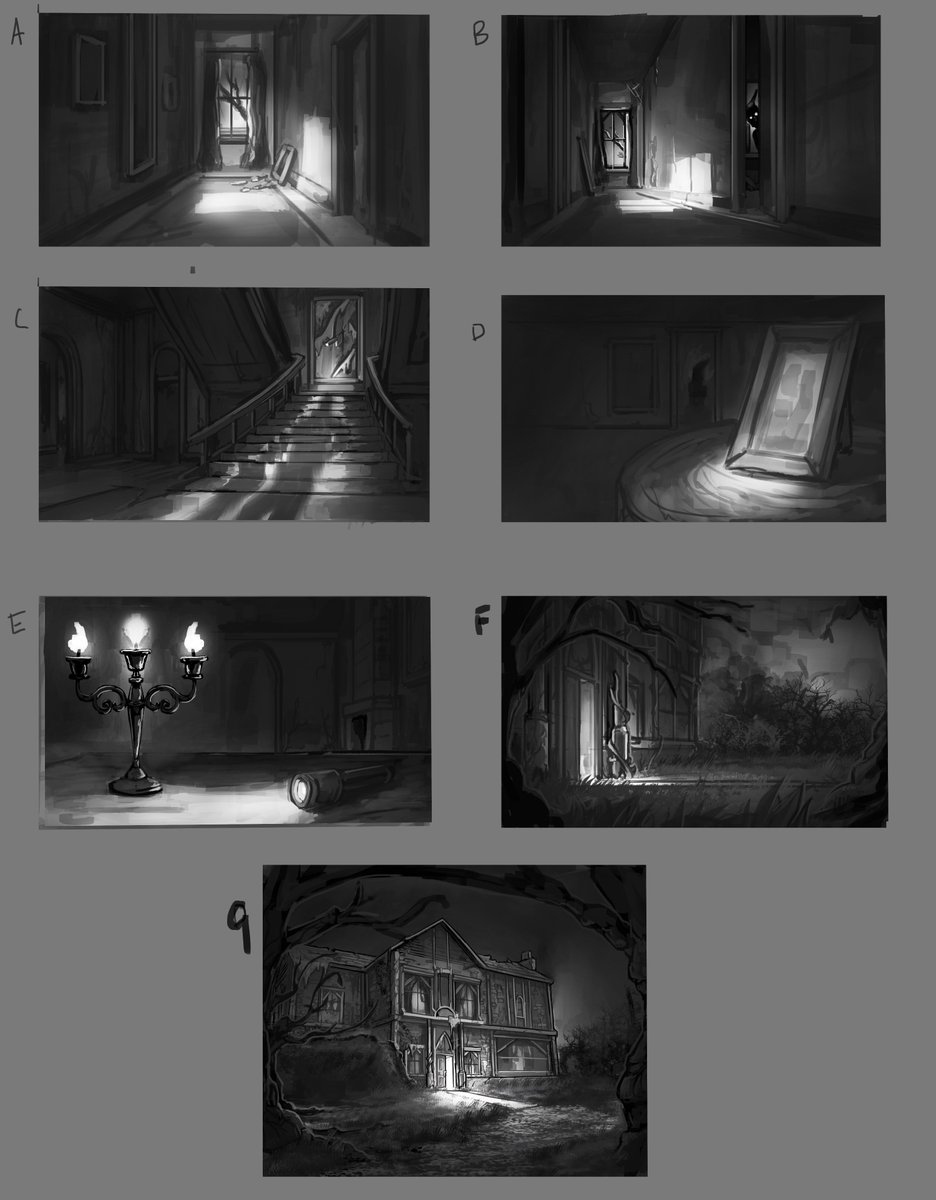 tobiegame's tweet image. We&apos;re picking between these concepts for our title screen! Which do you like? #gamedev #art #screenshotsaturday