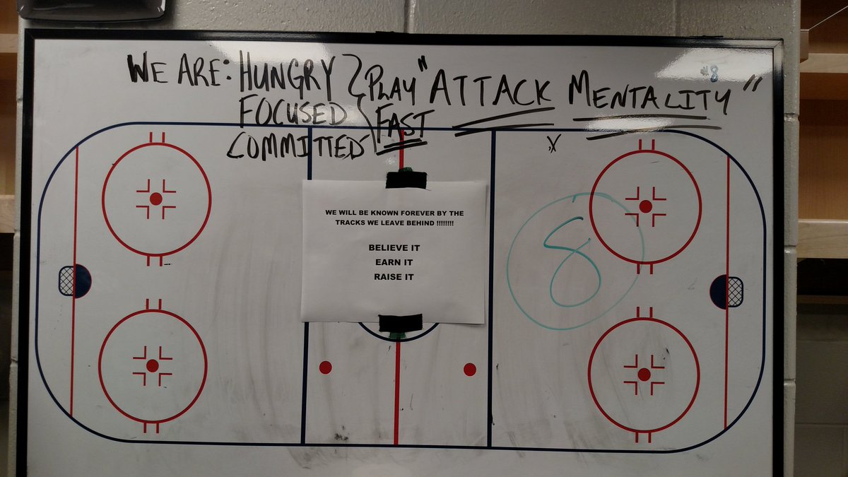 This is what was on the whiteboard in the locker room tonight.