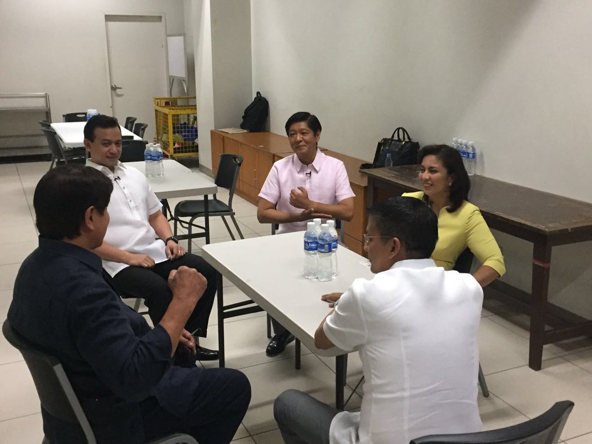 lenirobredo's tweet photo. [Adm] All Vice Presidential candidates are now at the holding area. Debate will start in few minutes. #LeniIsMyVP https://t.co/0rdHGaTFTp