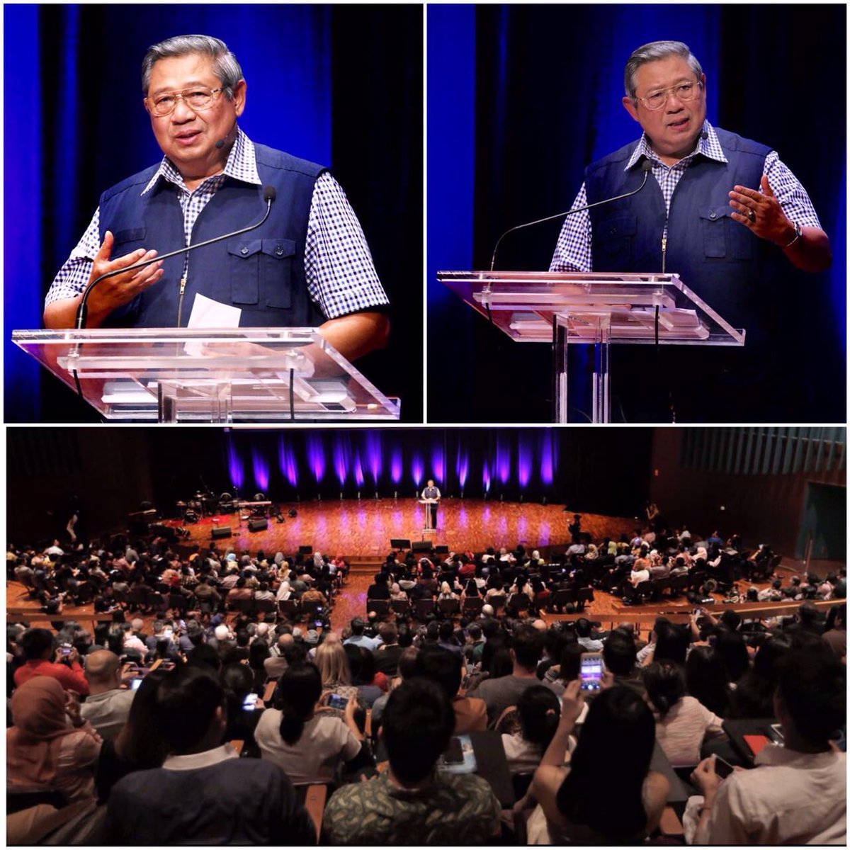SBYudhoyono's tweet photo. Berbagi pengalaman &amp; pesan inspiratif di Supermentor 10, di University of New South Wales, Sydney, Australia (9/4). https://t.co/2lp8baR0Q2