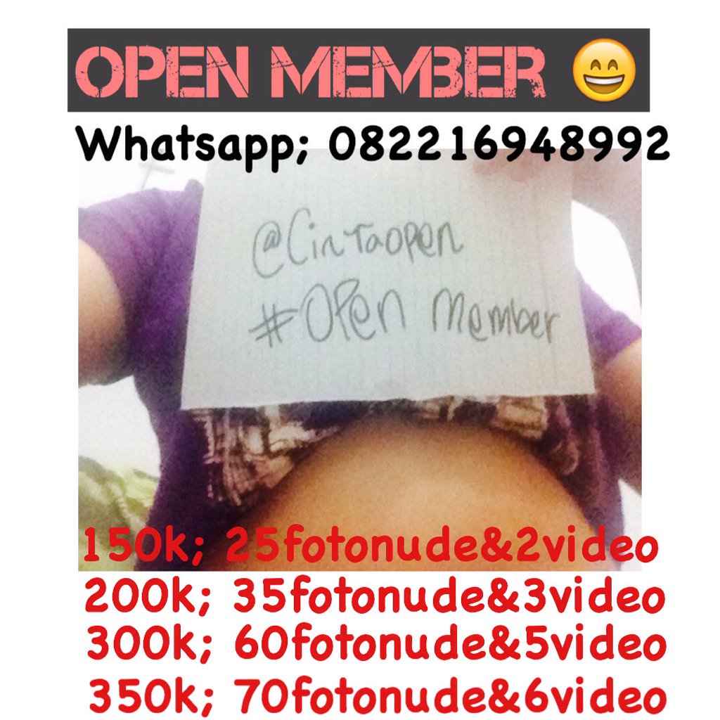 CintaOpen's tweet photo. Cus member masi open😘😘join now😘whatsapp aja😄 https://t.co/Lx8XRtngao