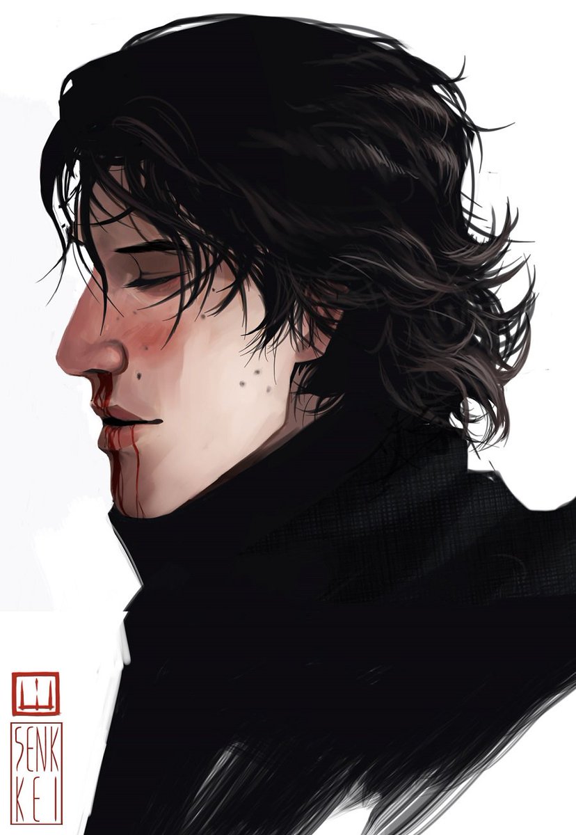 the beginnings of hot monster mordy!mul & fucking idiot sandwich kylo ren.. its been 4months  & im still drawing him 