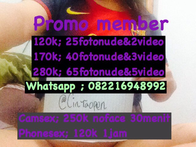 CintaOpen's tweet photo. Promo member whatsap aja😘😘 https://t.co/lsDO7jOBgF