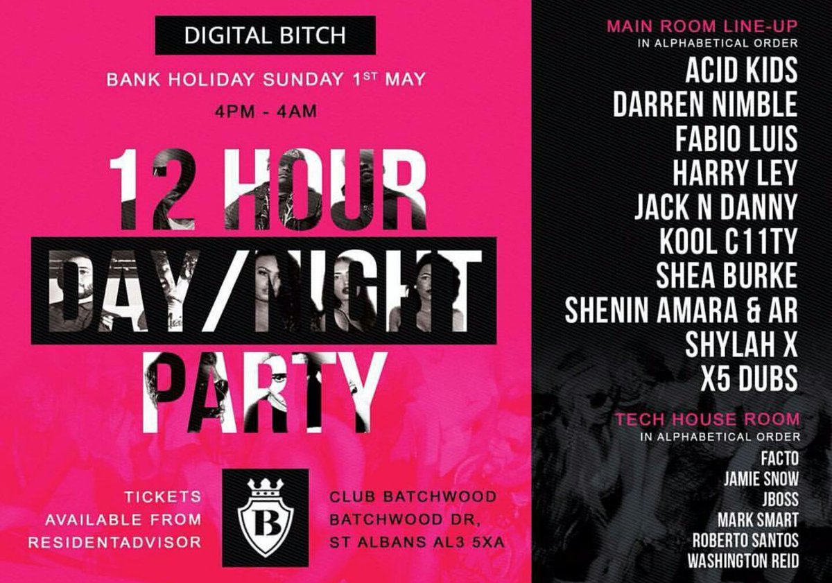 AcidKids_Pablo's tweet image. @DbDigitalbitch returns to @ClubBatchwood for bank holiday special 😎 always a vibe