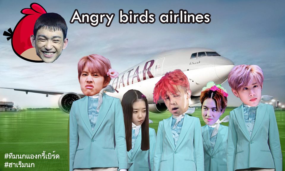MXB93's tweet photo. แองกรี้เบิร์ดแอร์ไลน์ บินได้ตายทุกคน ✈🚀 #ทีมนกแองกรี้เบิร์ด #ฮาเร็มนก https://t.co/4315iXqpCc