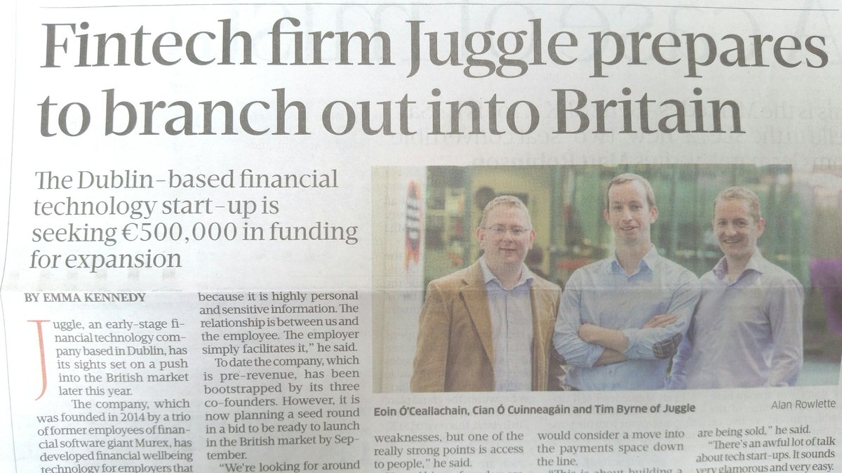#FinTech friends <a href="/Juggle247/">Juggle</a> get a nice piece in <a href="/sundaybusiness/">Fred</a> as they prepare for UK expansion. @Emma_SBP_money