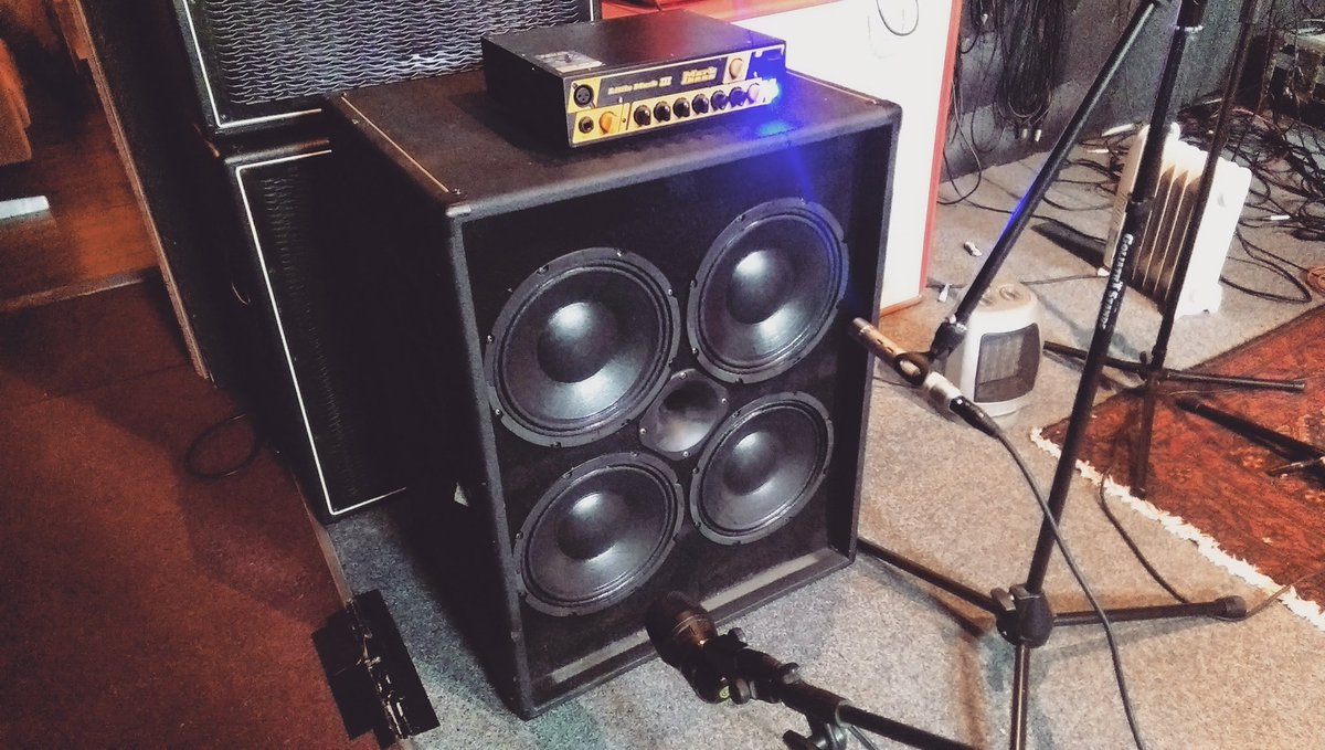 Recording the rig. #bassist #bassamp #bassguitar <a href="/MarkbassAmps/">Markbass</a> LM3 and classic 104 at <a href="/SoundHub/">SoundHub</a> with <a href="/CutTheHeroics/">Cut The Heroics</a>