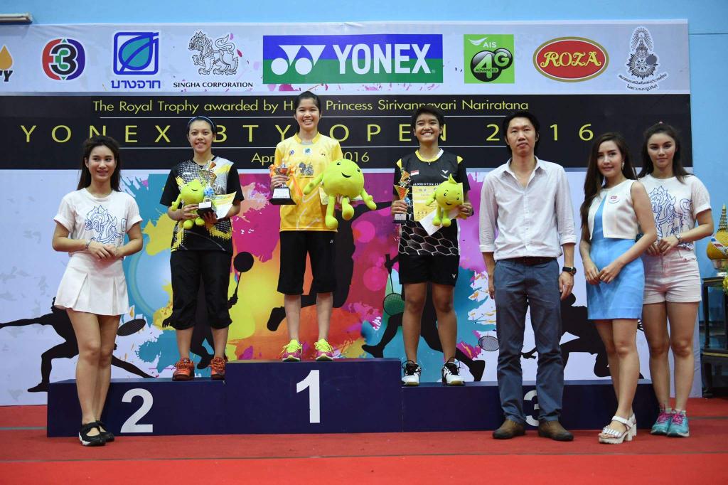 BadmintonNow's tweet photo. Pattarasuda Chaiwan (Banthongyord) di #BTYCup2016:
- Juara WS 🏆
- Juara GSU17 🏆 https://t.co/lqRn9WT2yQ