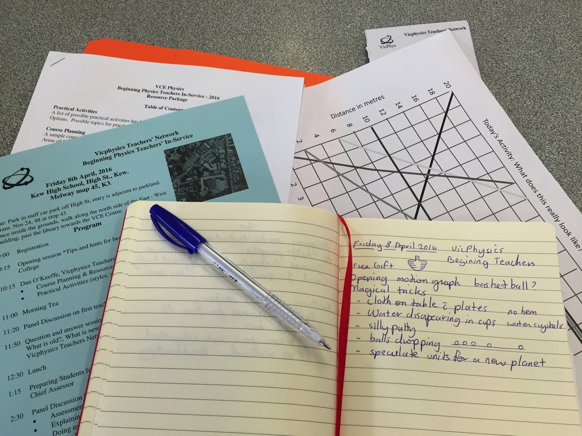 rgesthuizen's tweet photo. I admire how well the #vicphysics conference prepares #newteachers with this kit. Many good ideas #ozscied https://t.co/Gk59xM4uGS