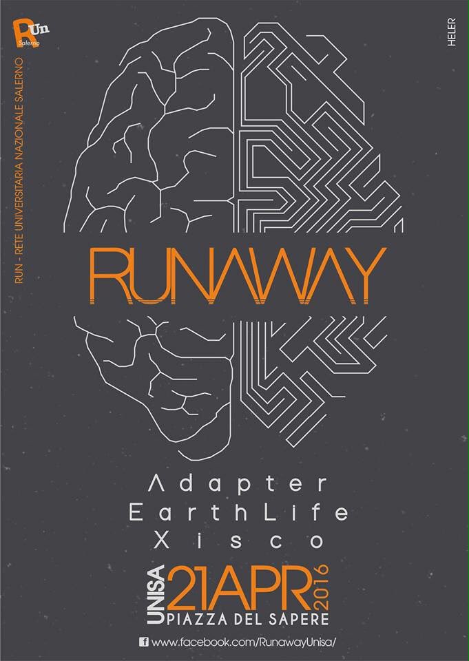 PontoneSimona's tweet photo. #PubblicateleTutte le news di #Runaway! 
// 21 aprile // UNISA // Free Entry // @RunawaySalerno https://t.co/a3dGpS7m3Q
