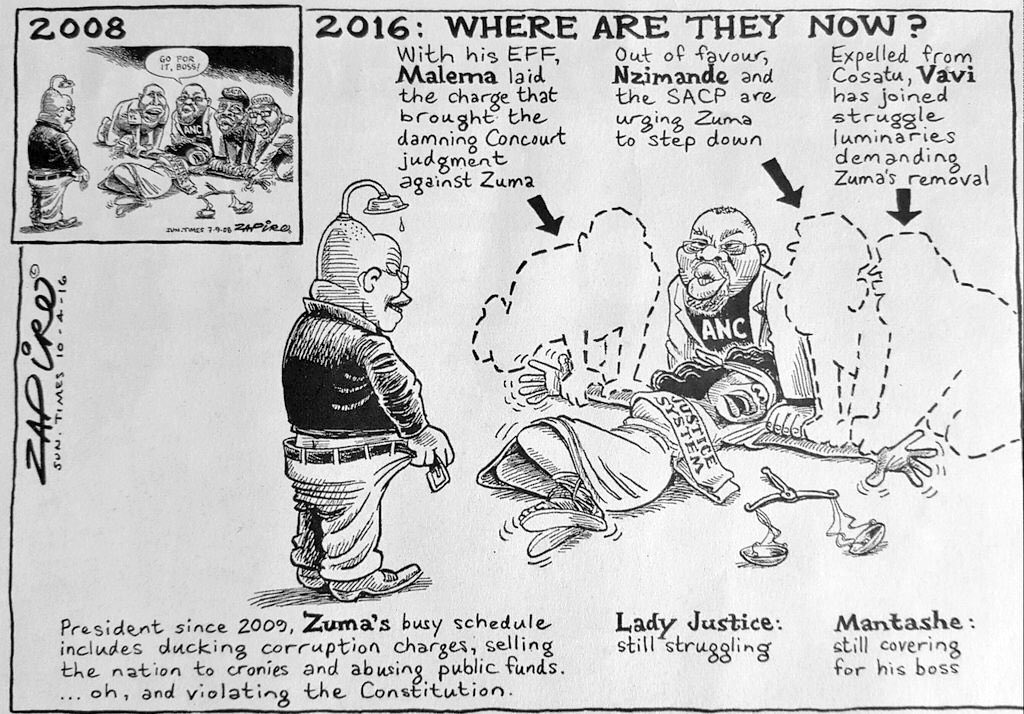 Where are they now 8 years on... Your thoughts on the new revived controversial Zuma cartoon? #Elections2016