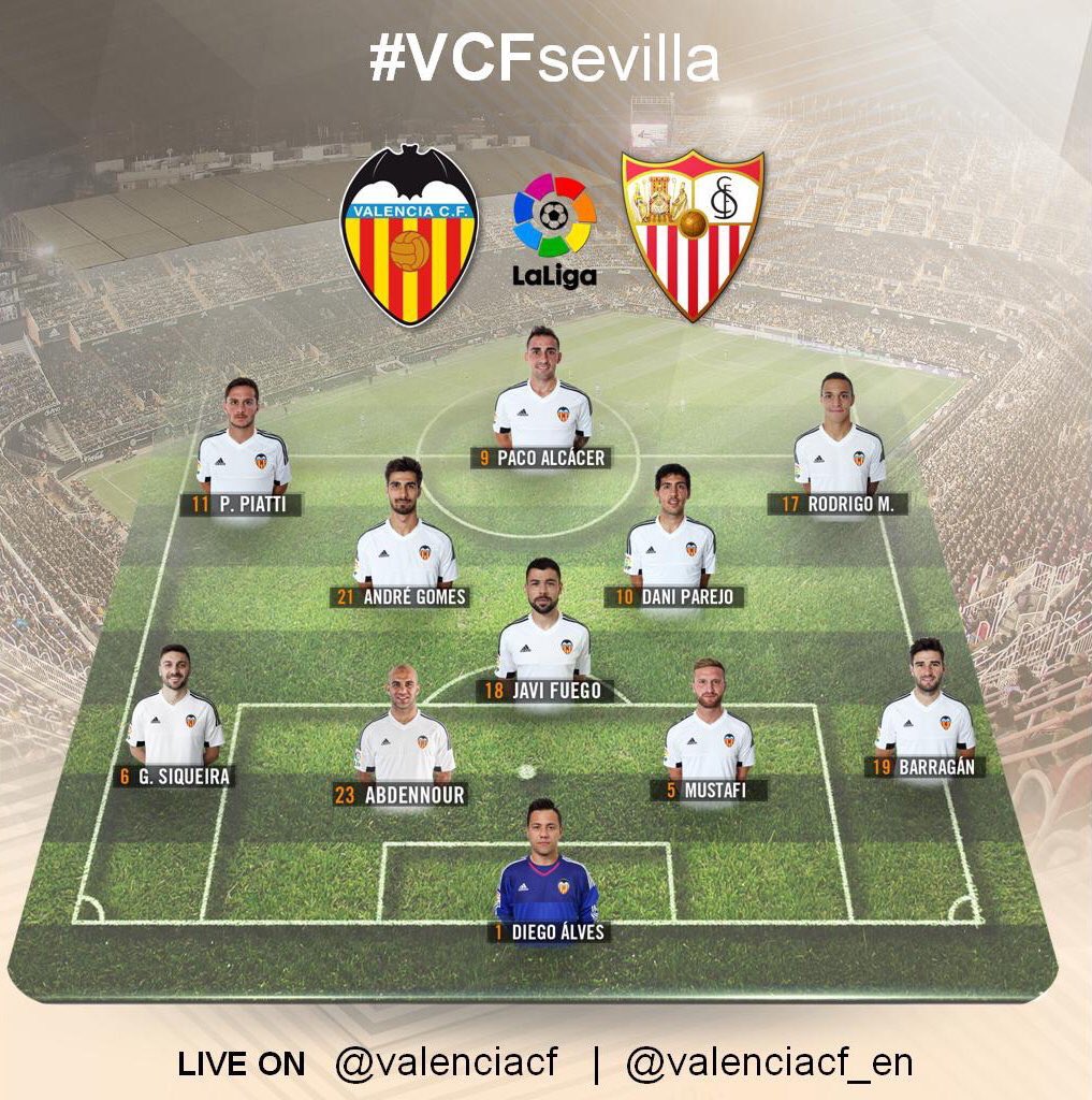 GradaDeMestalla's tweet photo. Ya tenemos XI del @valenciacf ! https://t.co/XHa9JHlNhs