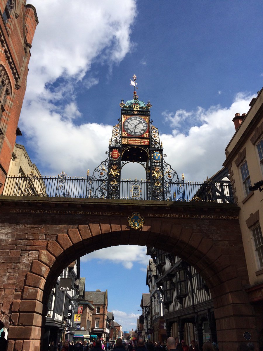 ChesterBID's tweet photo. Sunny #Chester, perfect for spotting Eggs on Pegs to win @chesterzoo passes https://t.co/zvIqz81n11 #CH1EasterFun https://t.co/ioHQTe0SM2