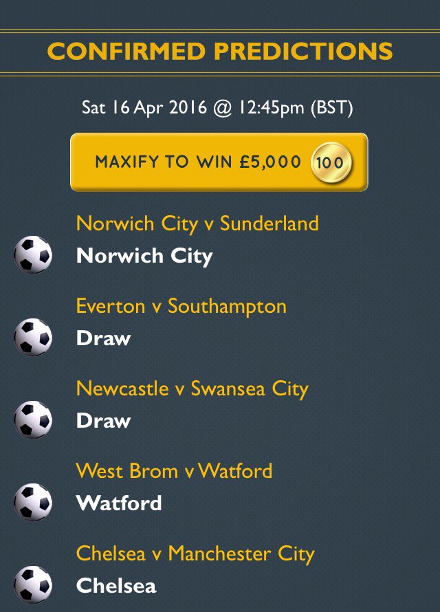 Gatewayfc1's tweet photo. See my #EPL predictions for @uMAXitFootball. Predict FREE &amp; WIN weekly cash prizes https://t.co/5D2zYoyqlr https://t.co/U2BXbkSd0N