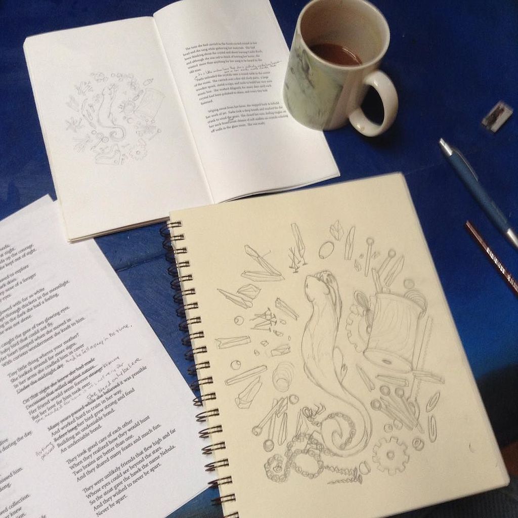 KellyPattonArt's tweet photo. Mystery invention in process. #kellypattonart #lyrical #fairytale #kidlitart #childrensboo… https://t.co/qMxz3KePFw https://t.co/6gDmrFurZk