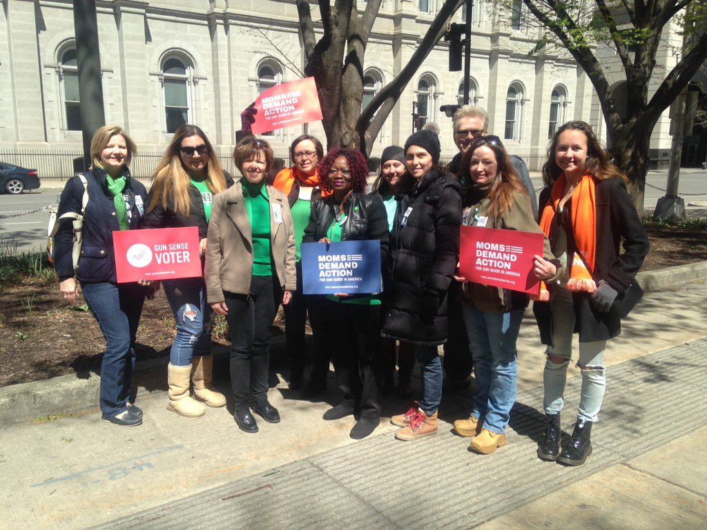 CeaseFirePA's tweet photo. Look at the powerful advocates! With @MomsDemand getting ready for @RideOnTeam26. #RideOn https://t.co/Bh1ujPDdPz