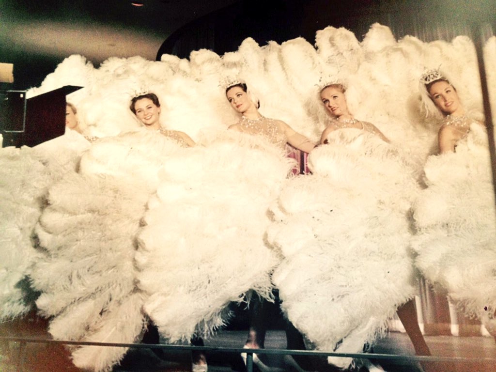 My mother (middle) when she was a #CopaGirl this was during the filming of #VivaLasVegas with #Elvis Very. Cool. Mom