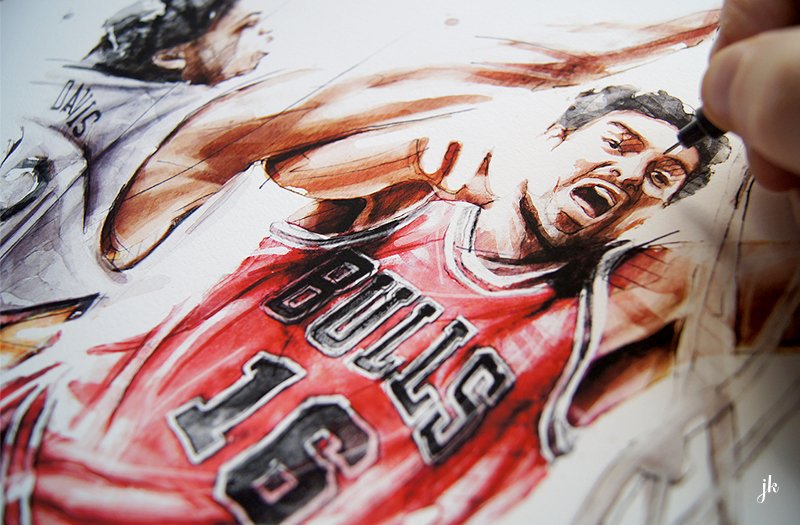 paugasol's tweet image. .@CMYKyles’s watercolor and ink painting looks incredible! Thank you artist!!