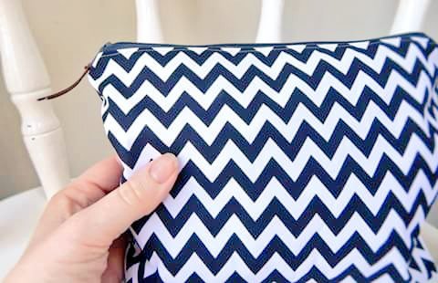 I do love a good chevron! Large pouch with waterproof lining made for nappies &amp; wipes #CraftHour #etsy #EtsyPreneur
