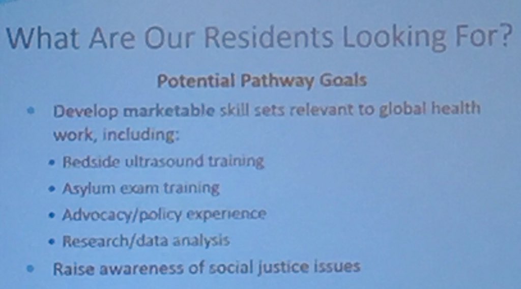 DreifussMD's tweet image. #GME #globalhealth distinction tracks: demanded by residents &amp;amp; used to accomplish #GME goals.#CUGH2016 @UAhealthnet